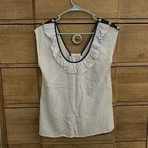 Ann Taylor Loft Nautical Striped Tank